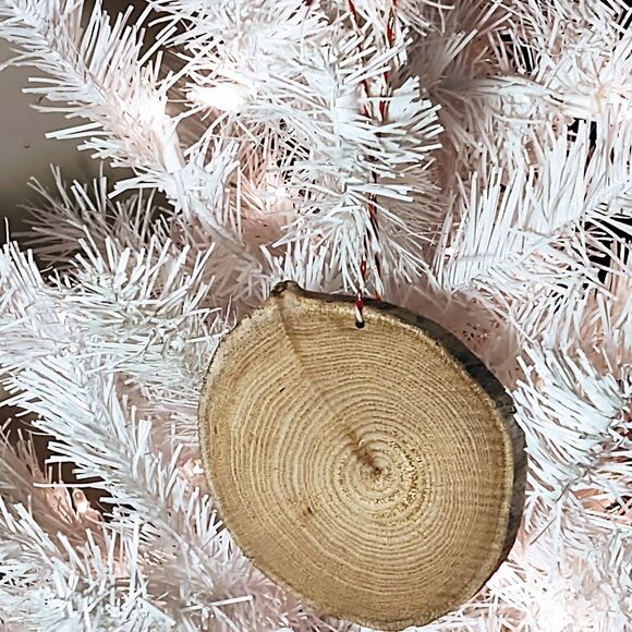 Hand Crafted Decoupage Wooden Christmas Ornament/Jolly Snowmen/Christmas Tree - Picture 2 of 2